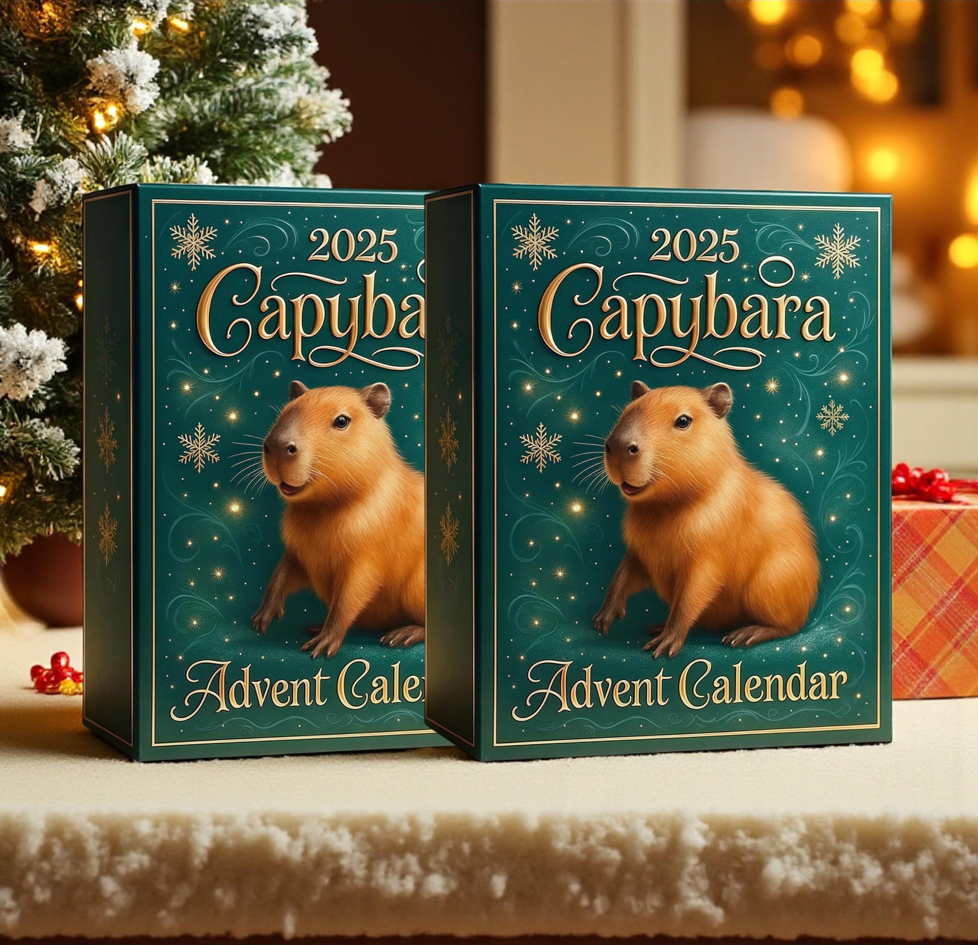 Capybara Advent Calendar 2025, 24 Acrylic Christmas Ornaments, Cute Holiday Countdown Gift, Reusable Xmas Decor