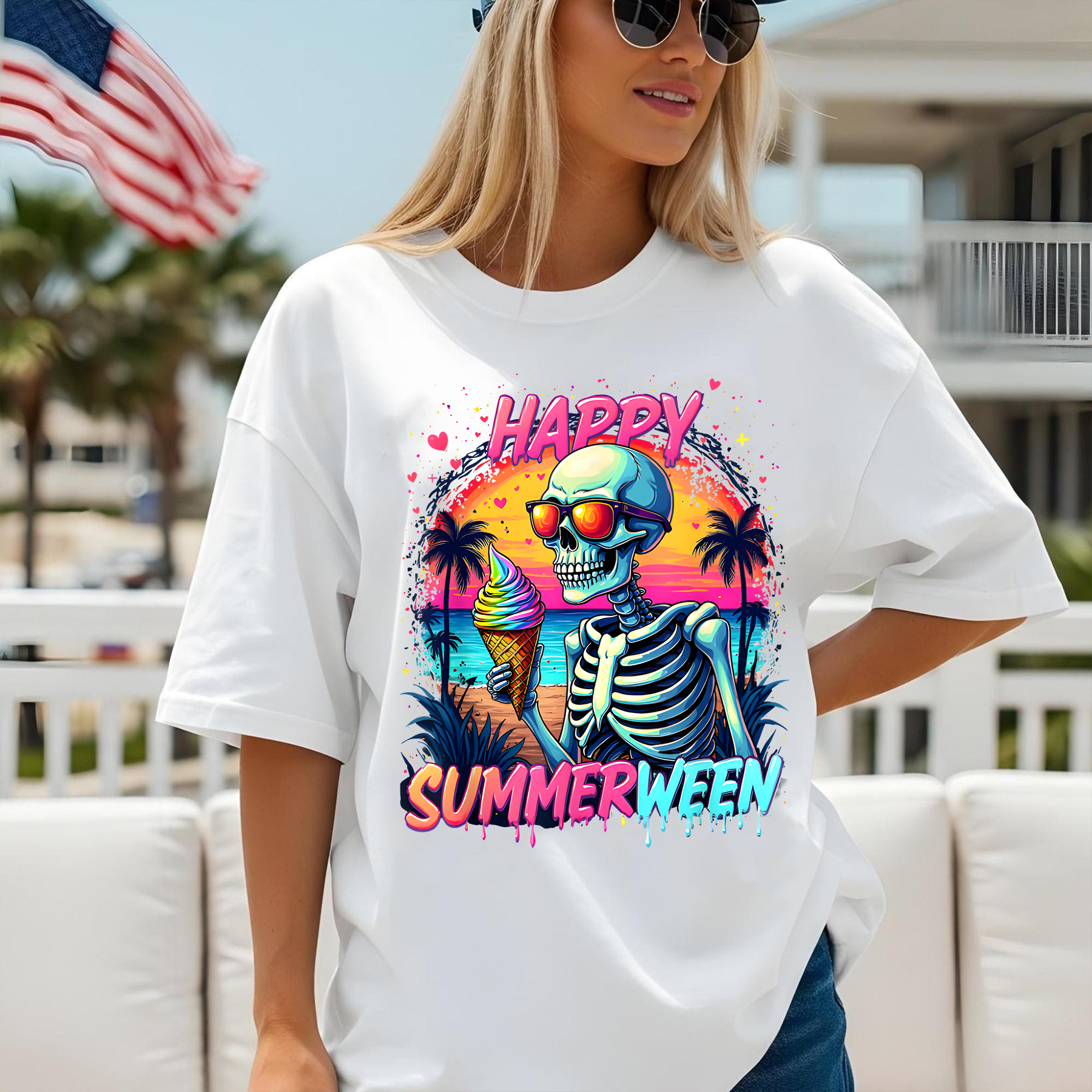 Happy summer ween Shirt, Summer Halloween Shirt