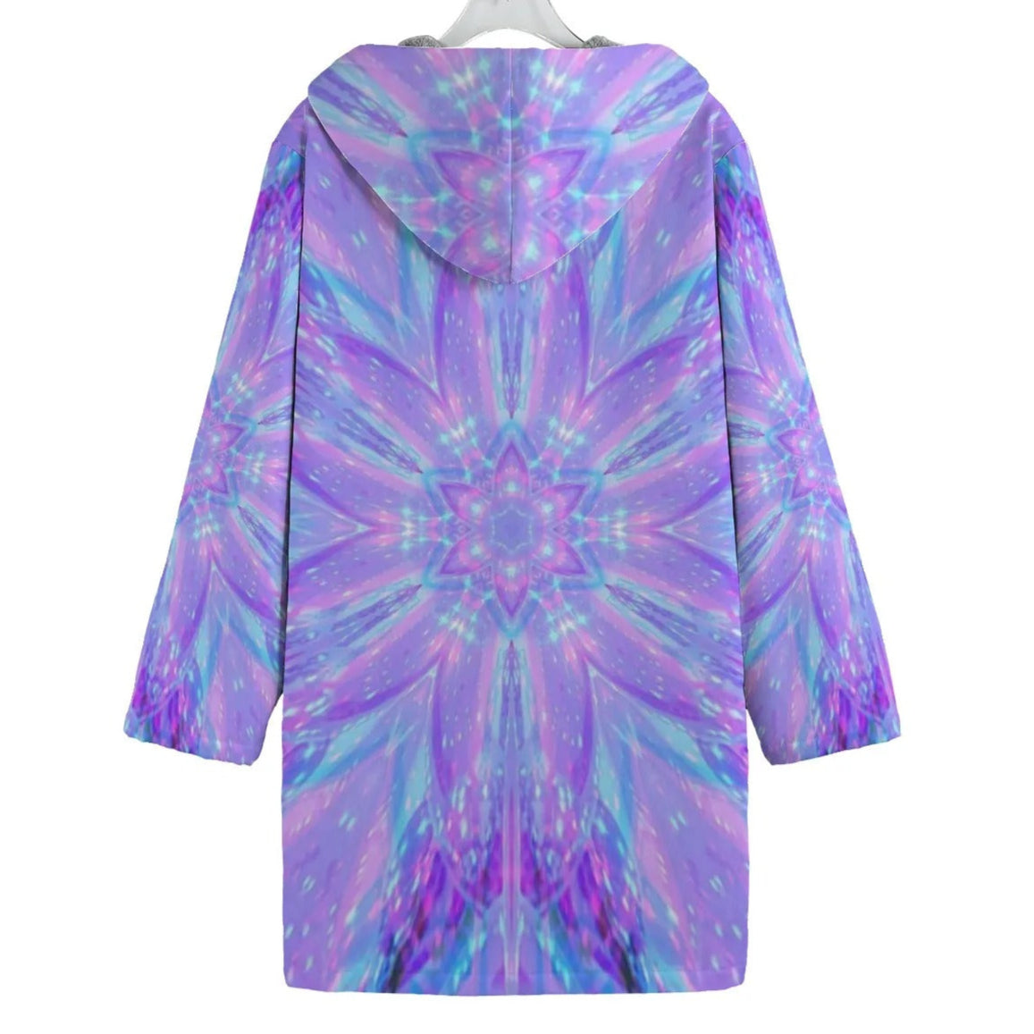 Kaleio Galaxy Coat, Trippy Psychedelic Outerwear, Holographic Space Mandala Jacket, Cosmic Festival Streetwear for Men & Women