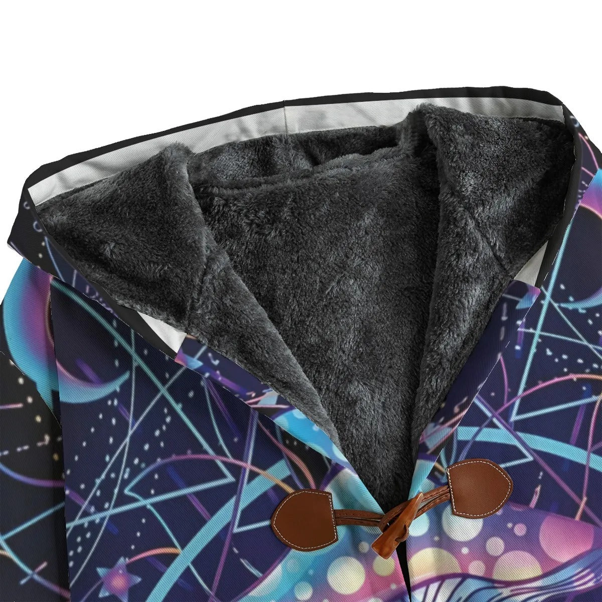 Mystic Mushroom Awakening Coat, Psychedelic Spiritual Jacket, Cosmic Mushroom Outerwear, Visionary Art Fashion Coat, Boho Mystic Style