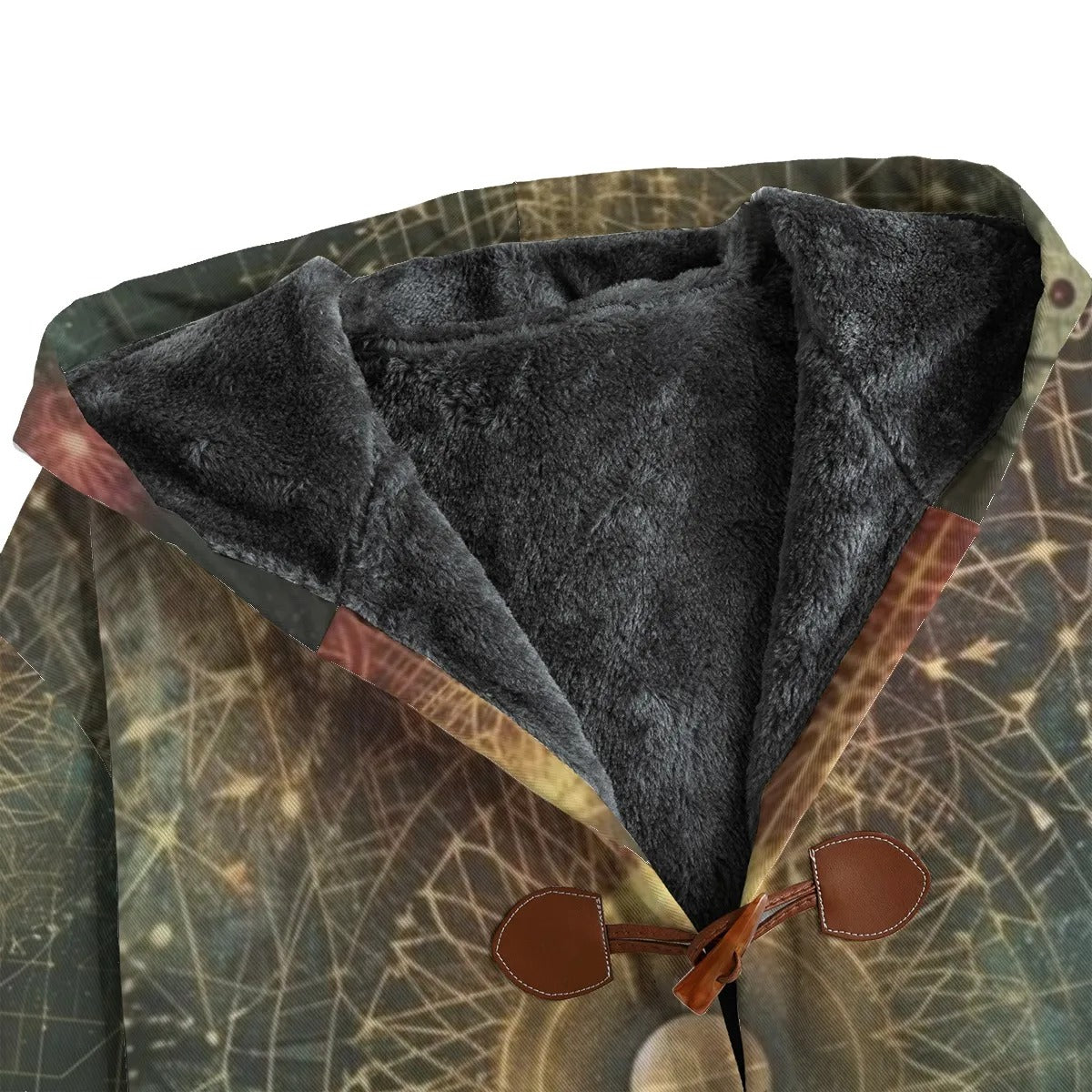 Celestial Alchemy Coat, Mystic Symbol Long Jacket, Spiritual Astrology Outerwear,  Moon and Star Coat, Trippy Spiritual Outerwear