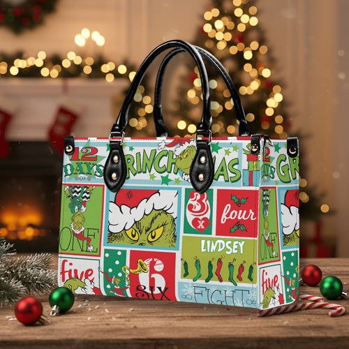 12 Days of Christmas Handbag, Vintage Holiday Tote, Festive Countdown Purse, Cute Christmas Shoulder Bag Gift