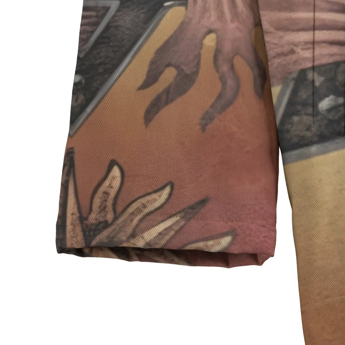 Mystic Eye Mandala Coat, Sacred Geometry Long Jacket, Visionary Art Spiritual Outerwear, Esoteric Boho Winter Fashion