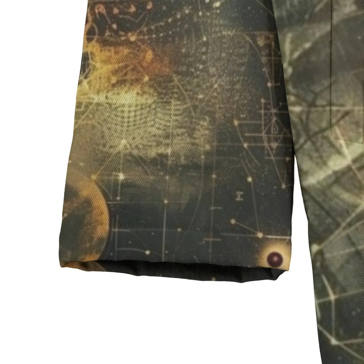 Celestial Alchemy Coat, Mystic Symbol Long Jacket, Spiritual Astrology Outerwear,  Moon and Star Coat, Trippy Spiritual Outerwear