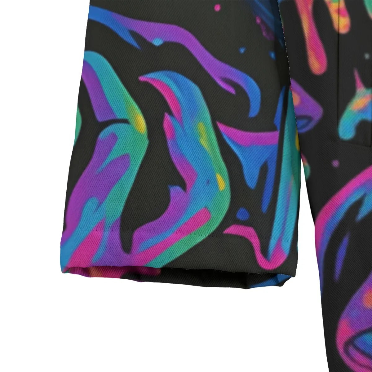 Psychedelic Halloween Mushrooms Coat, Neon Trippy Mushroom Outerwear, Spooky Halloween Jacket, Horror Festival Fashion