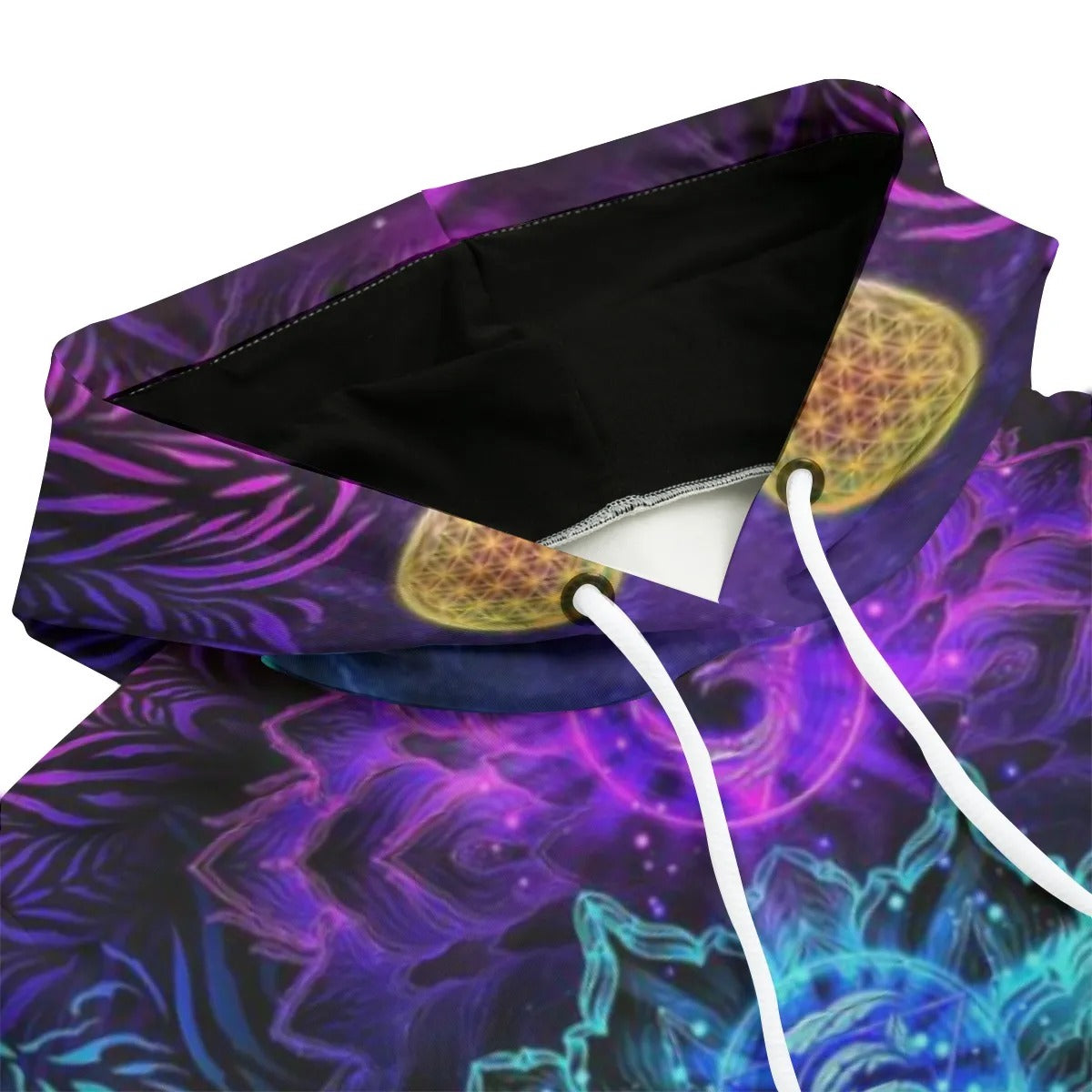 Sacred Chakras Women Hoodie, Rainbow Chakra Hoodie, Spiritual Energy Sweatshirt, Psychedelic Festival Wear, Boho Mystic Clothing, Healing Symbol Fashion