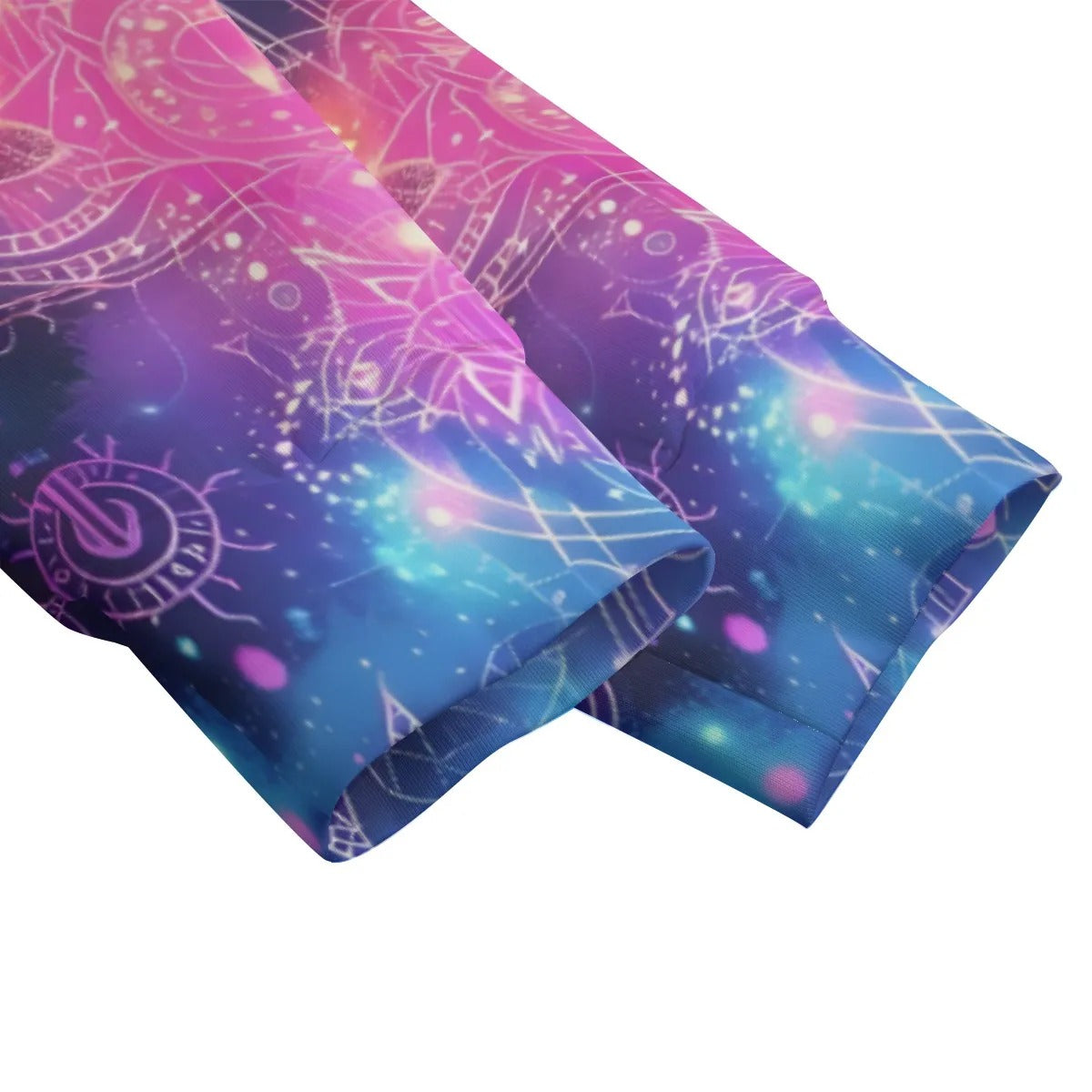 Cosmic Mysticism Women Hoodie, Galaxy Print Hoodie, Psychedelic Pullover, Magic Symbols Sweatshirt, Spiritual Festival Wear, Boho Mystic Clothing, Colorful Hooded Top