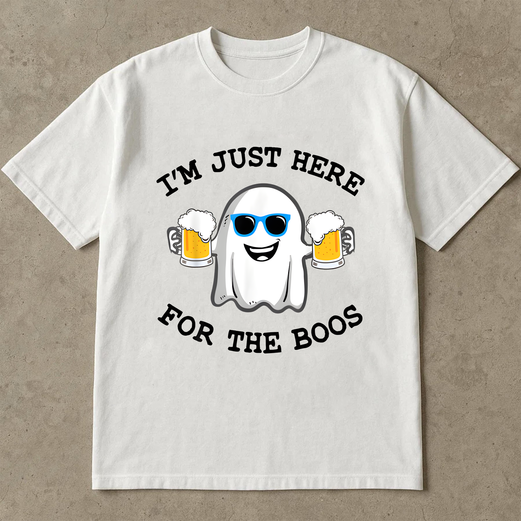 Funny Halloween Shirt, I'm Just Here for the Boos Ghost Tee, Beer Lover, Booze Party Shirt