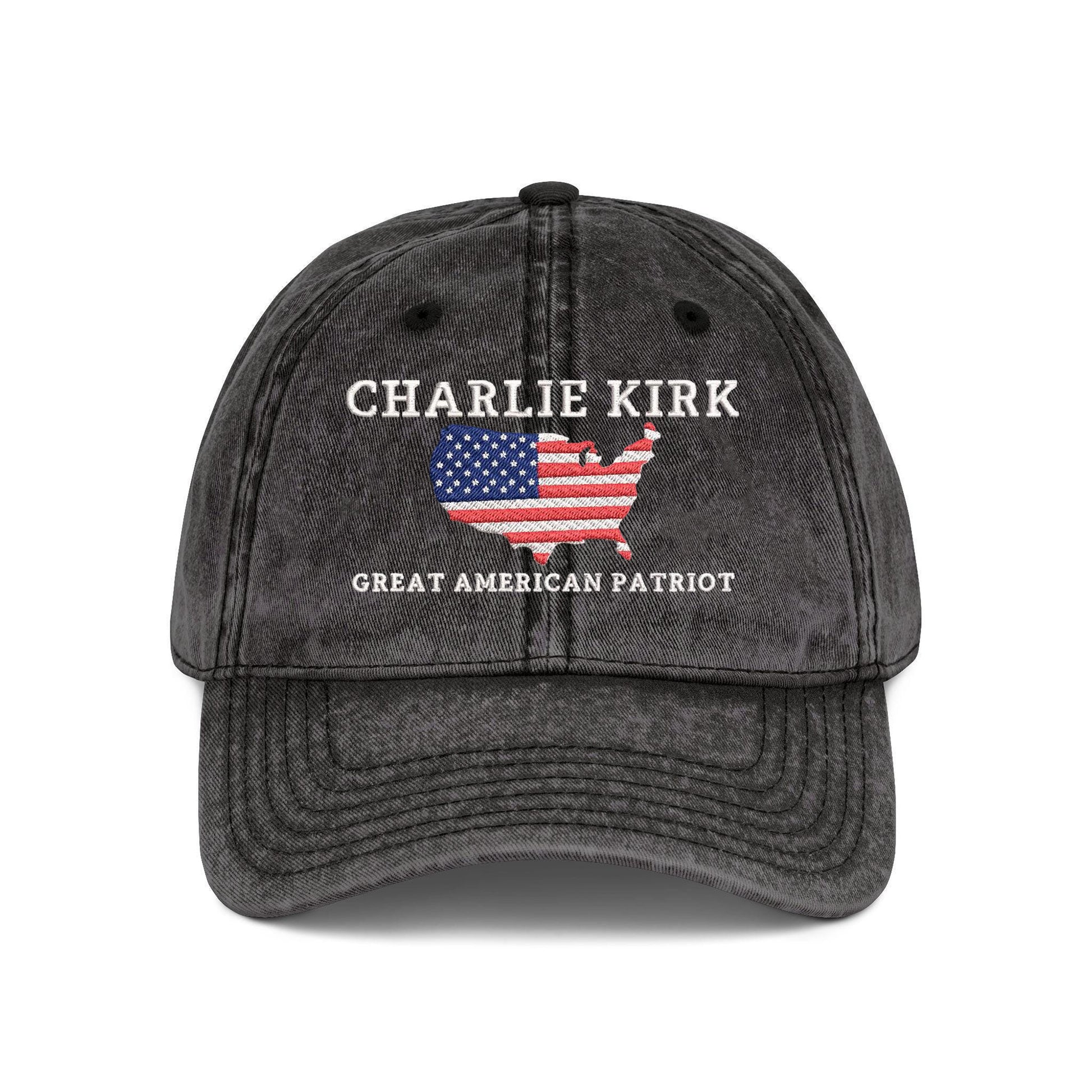 Embroidered Charlie Kirk Tribute Cap, Great American Patriot Hat, RIP Charlie Kirk Memorial, USA Hero Apparel