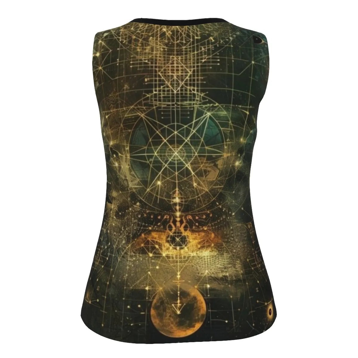 Celestial Alchemy Women’s Tank Top, Astrology-Inspired Celestial Top with Esoteric Cosmic Design, Spiritual Alchemy Top for Yoga, Meditation & Summer Vibes