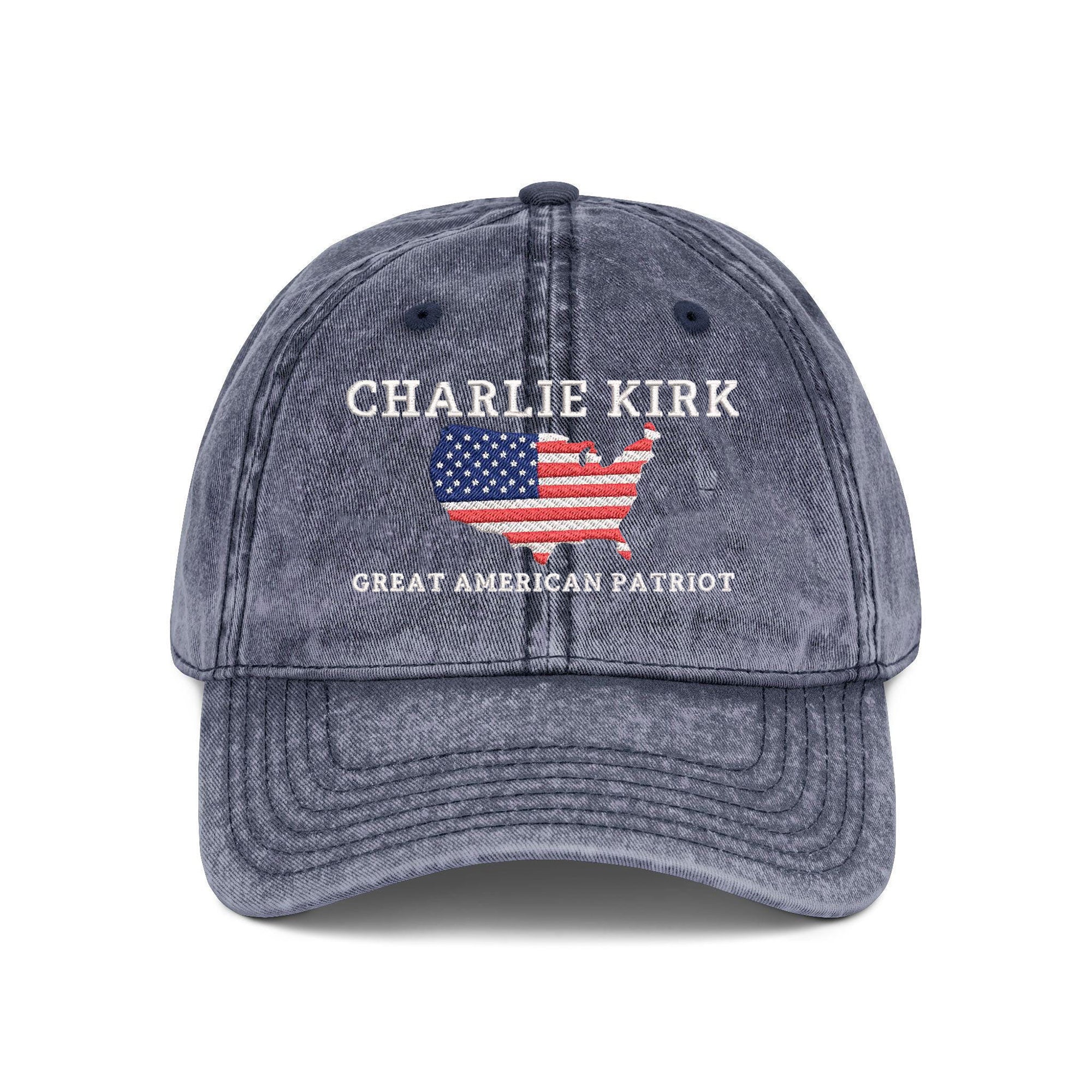Embroidered Charlie Kirk Tribute Cap, Great American Patriot Hat, RIP Charlie Kirk Memorial, USA Hero Apparel