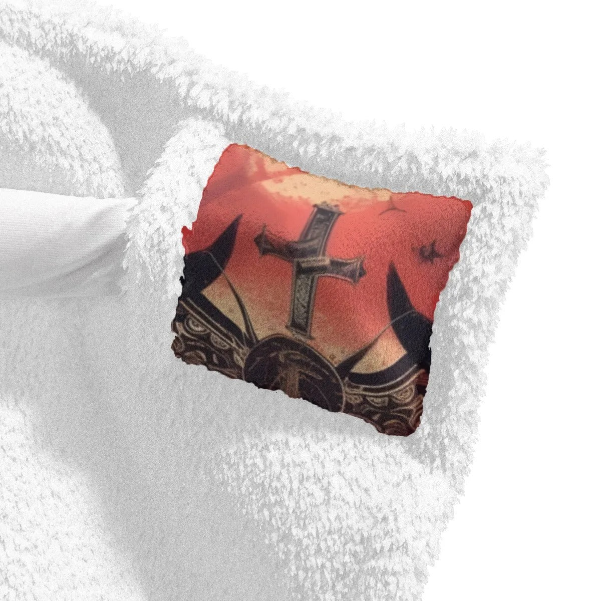 Halloween Costume Ideas, Infernal Mandala Skull Hooded Blanket, Gothic Mandala Cozy Wearable Throw, Halloween Horror Nights Wrap