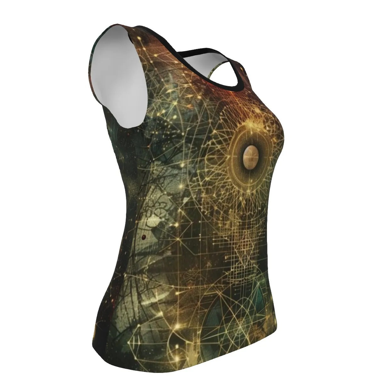 Celestial Alchemy Women’s Tank Top, Astrology-Inspired Celestial Top with Esoteric Cosmic Design, Spiritual Alchemy Top for Yoga, Meditation & Summer Vibes