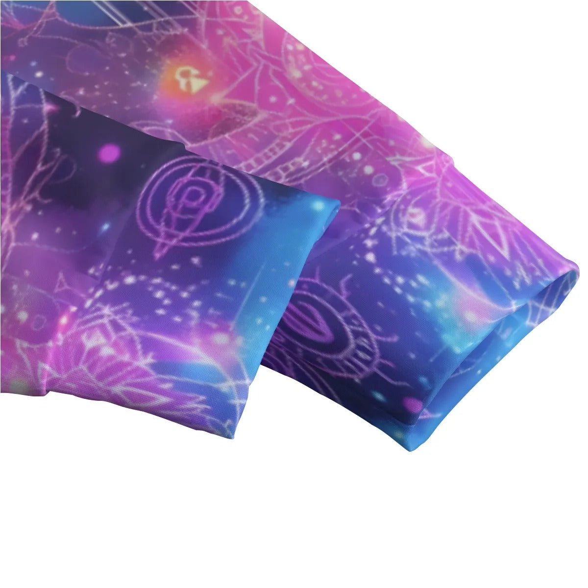 Cosmic Mysticism Women Sweater, Galaxy Print Pullover, Psychedelic Sweatshirt, Magic Symbols Top, Spiritual Festival Wear, Boho Mystic Clothing, Colorful Outerwear, Astral Fashion