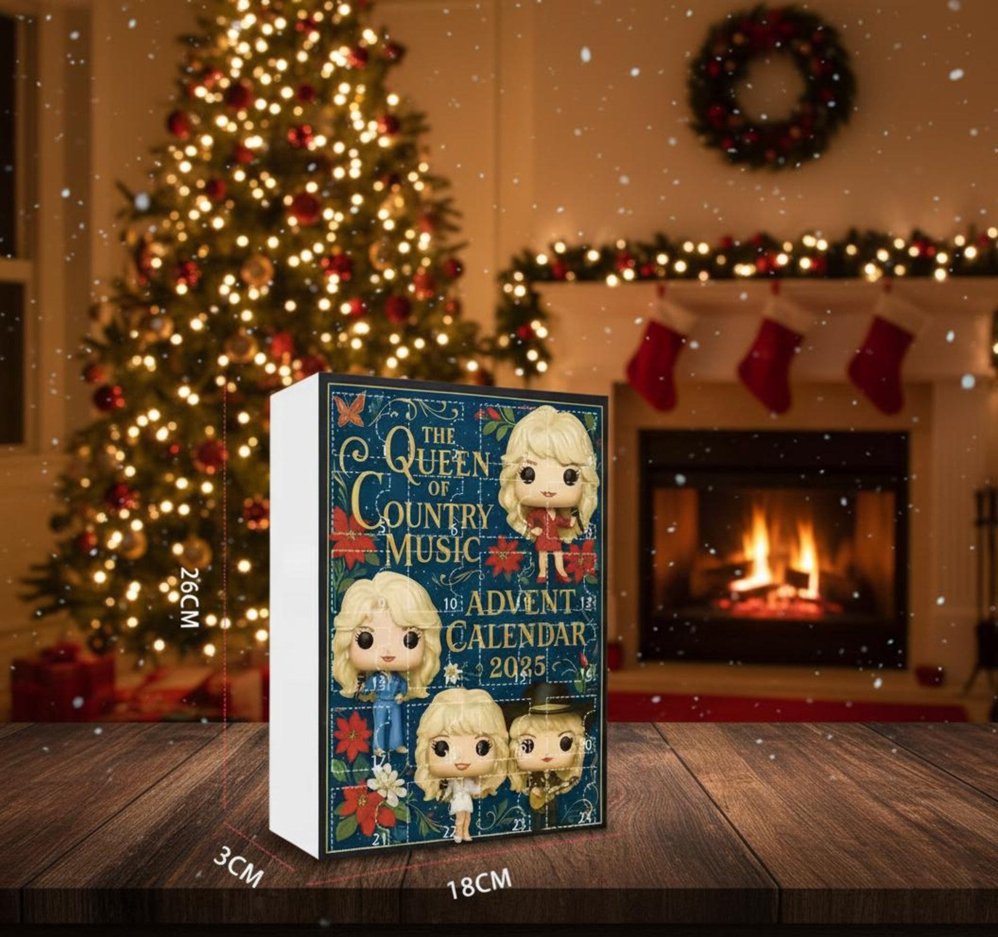 Queen of Country Music Advent Calendar 2025, 24 Mini Figures, Country Singer Christmas Countdown Gift for Fans