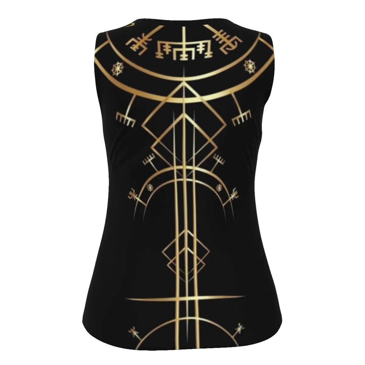 Viking Vegvisir Mysticism Women’s Tank Top, Norse Compass Rune Shirt, Nordic Viking Spiritual Wear, Viking Sacred Geometry Top