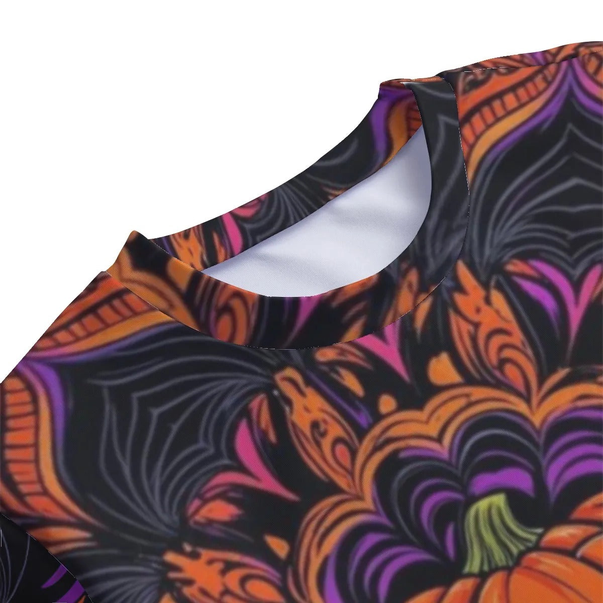 Pumpkin Mandala Magic Women’s Sweater, Halloween Jack-o’-Lantern Knitwear, Spooky Mandala Art Pullover, Gothic Fall Fashion