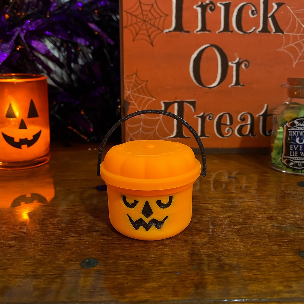 Halloween Decorations, Mini Halloween Pumpkin Buckets, Spooky Halloween Decor, Small Candy Holders for Party Favors, Halloween Decor Accessories