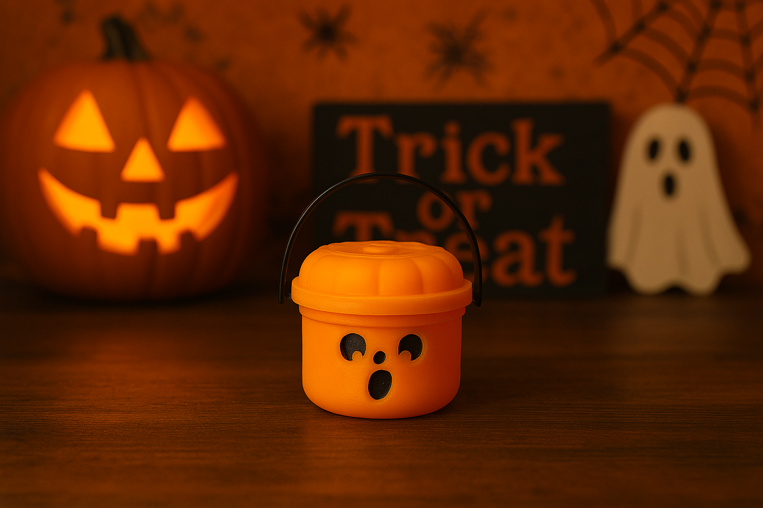 Halloween Decorations, Mini Halloween Pumpkin Buckets, Spooky Halloween Decor, Small Candy Holders for Party Favors, Halloween Decor Accessories