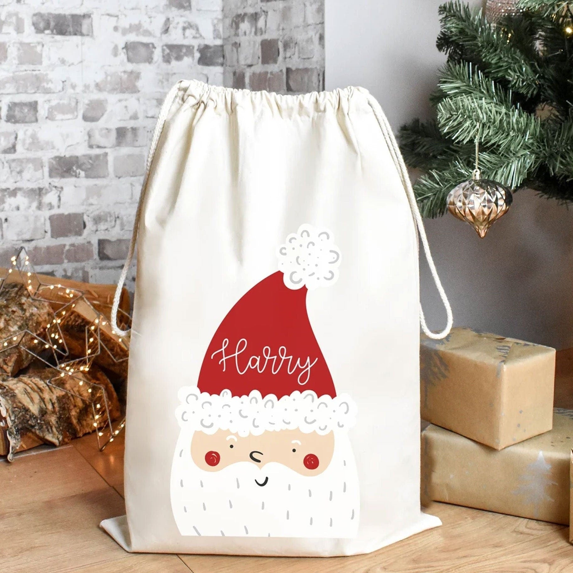 Christmas Santa Sack, Personalized Santa Sack, Kids Toy Bag & Gift Bag, Perfect for Child's Christmas Gifts And Holiday Decor