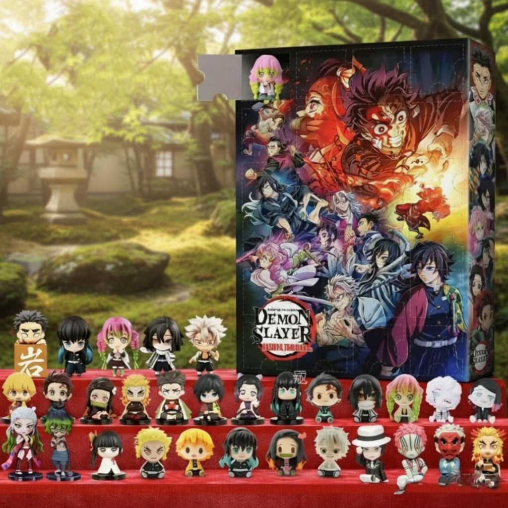 Demon Slayer Advent Calendar 2025, Anime Mini Figures, 24 Day Christmas Countdown Gift for Anime Fans & Collectors