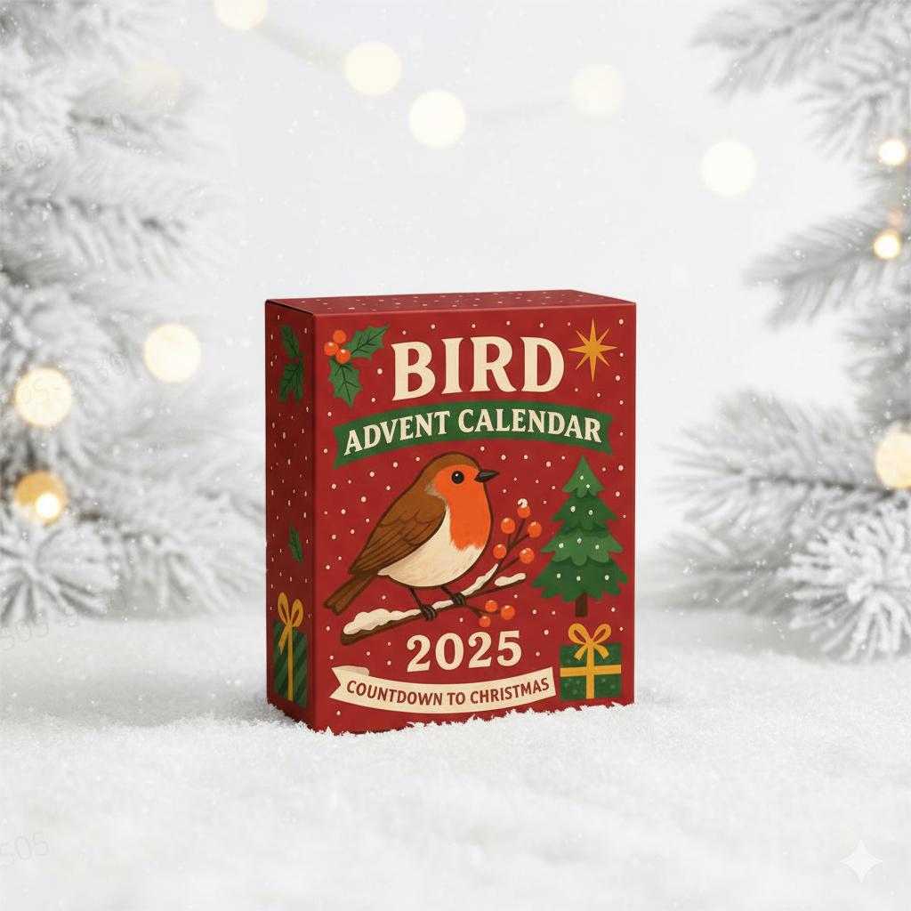Bird Advent Calendar 2025, 24-Day Countdown to Christmas, Nature-Inspired Holiday Gift for Bird Lovers, Christmas Gift for Kids