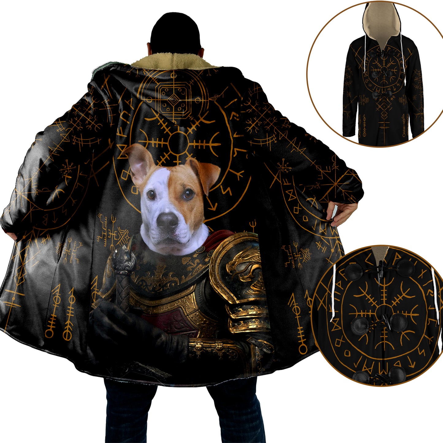 Custom Dog Portrait Cloak, Vilking Cloak, Dog Vilking Cloak