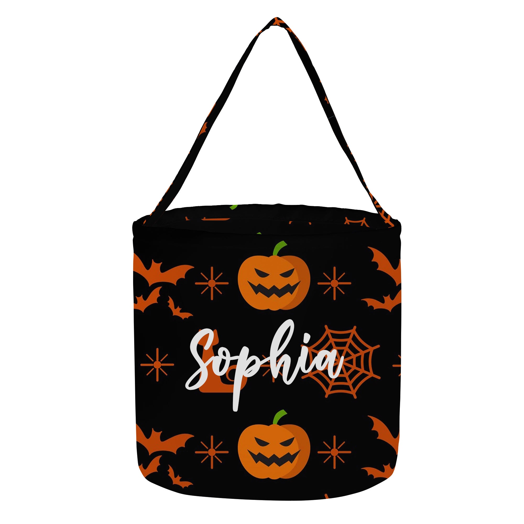Personalized Halloween Basket, Name Halloween Boo Basket, Trick or Treat Basket, Halloween Candy Bag, Gift for Kid
