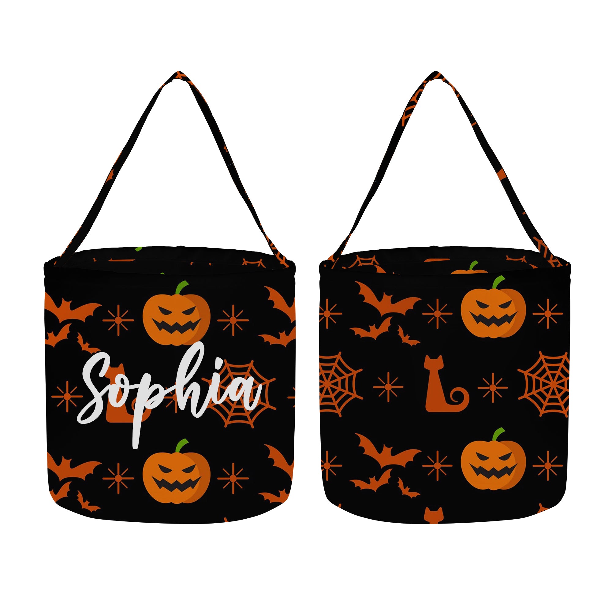 Personalized Halloween Basket, Name Halloween Boo Basket, Trick or Treat Basket, Halloween Candy Bag, Gift for Kid