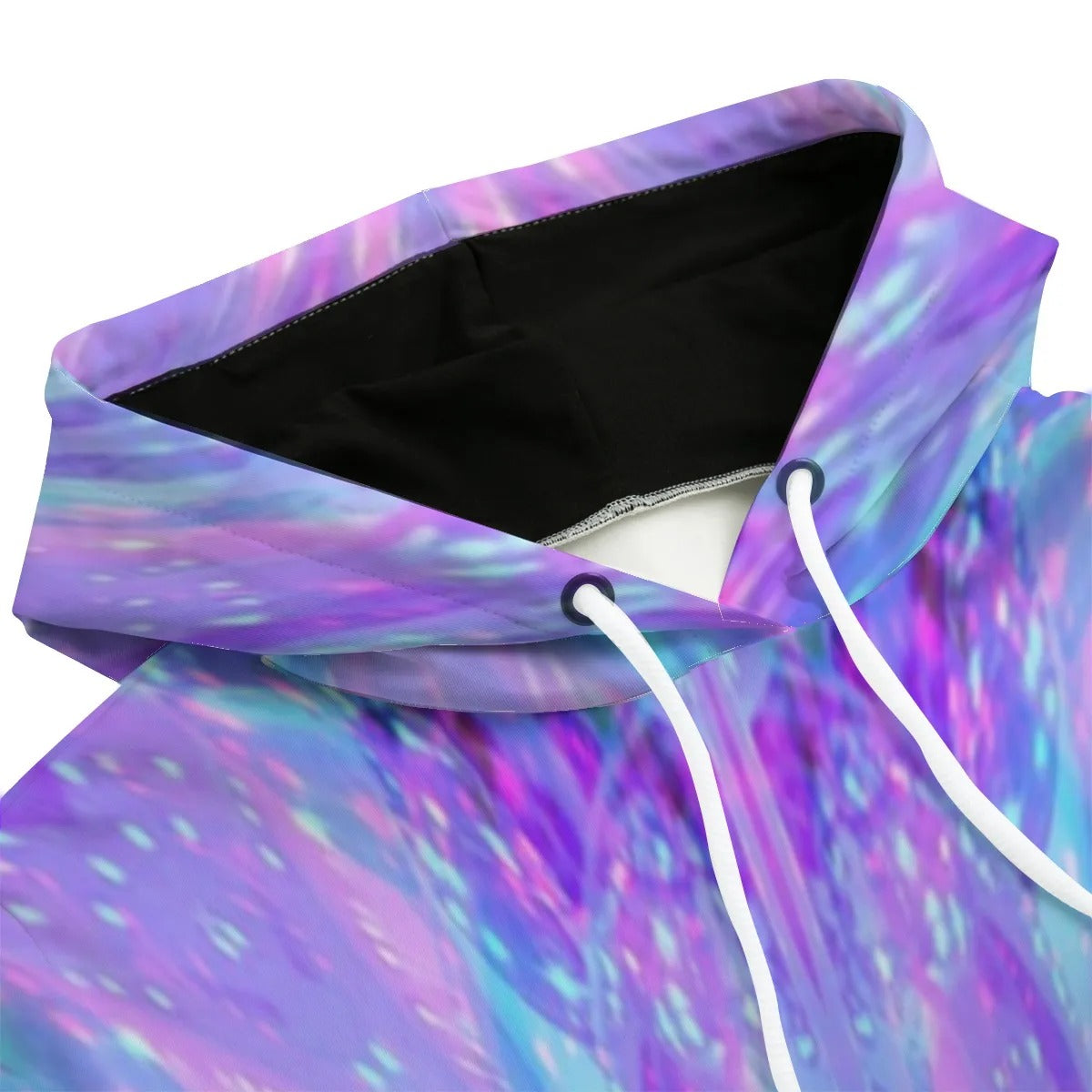 Kaleio Galaxy Women’s Hoodie, Trippy Psychedelic Pullover, Holographic Mandala Space Sweatshirt, Cosmic Festival Streetwear