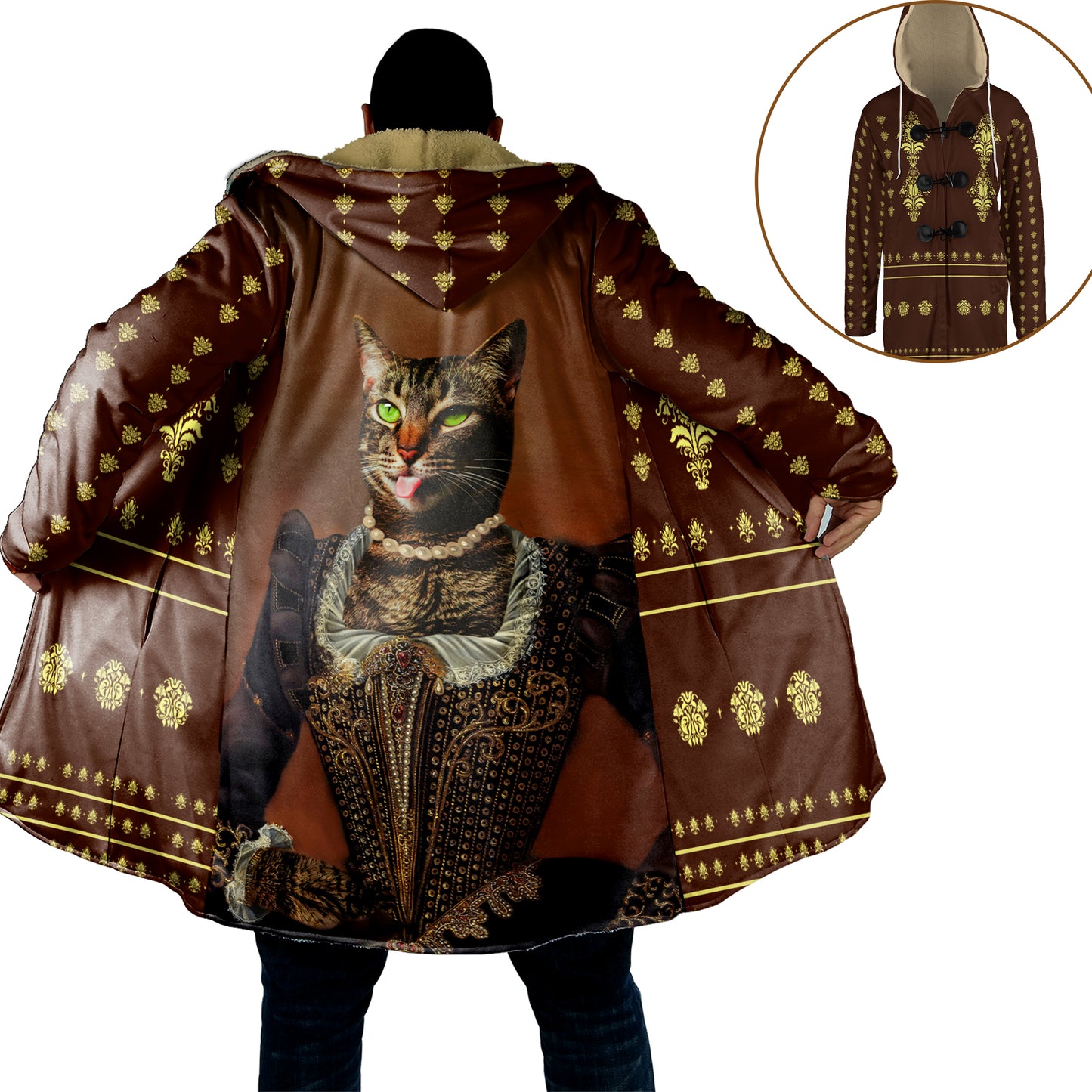 Custom Cat Face Cloak, Cloak, Cat Portrait Royal Cloak