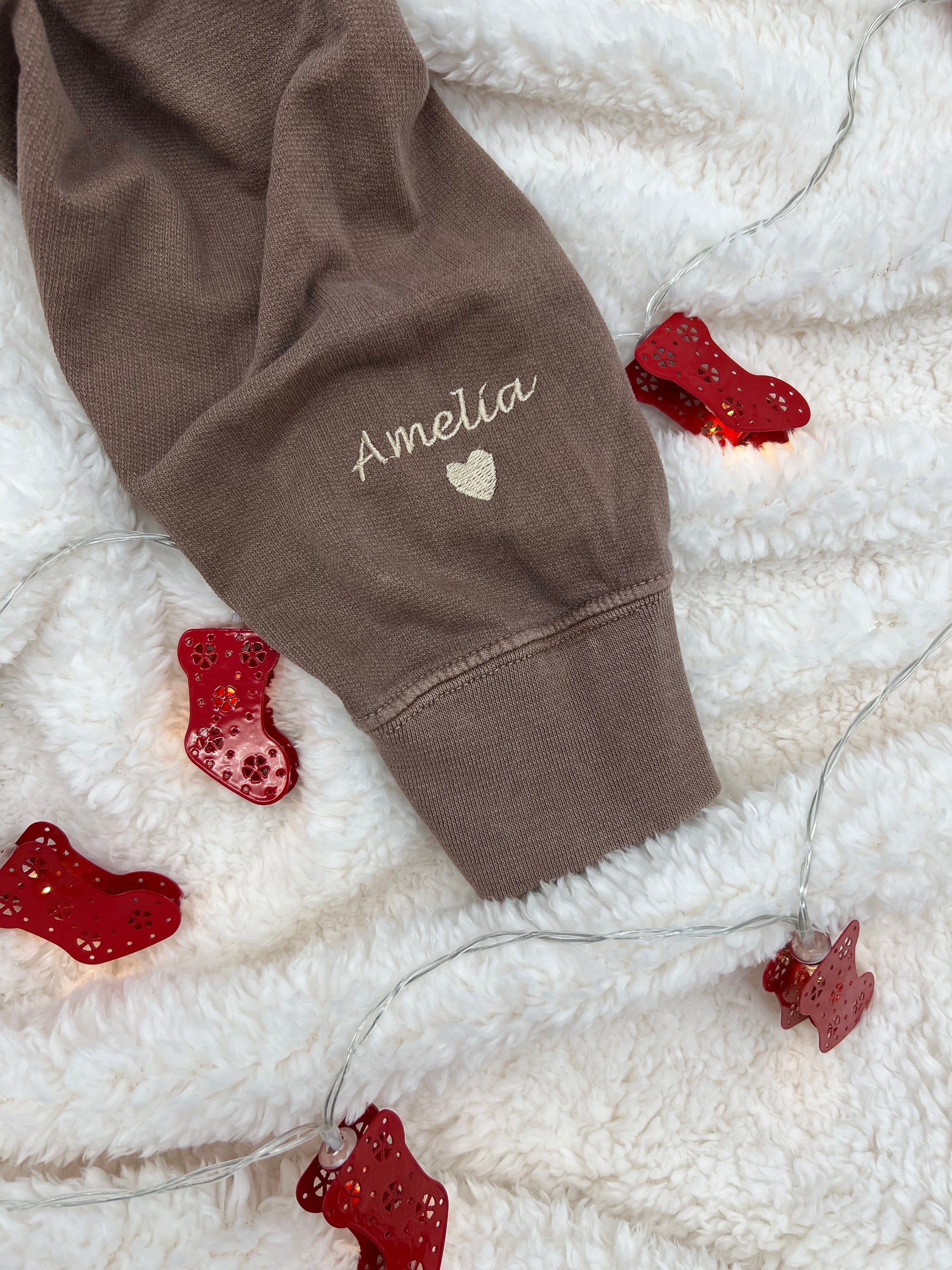 Gingerbread men Embroidered Comfort Colors Sweatshirt, Christmas Crewneck, Holiday Gifts, Cozy Lounge Wear, Lightweight Sweatshirt EBAC74