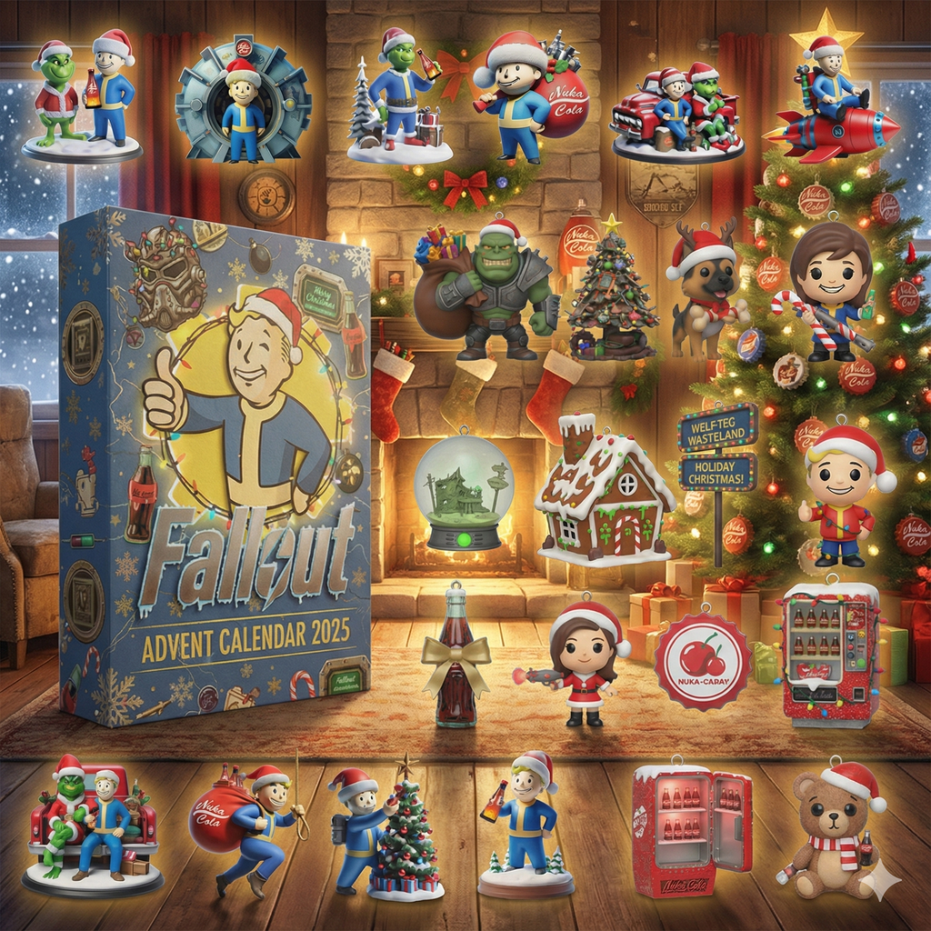 Fallout Advent Calendar 2025, 24 Mini Figures & Ornaments, Gamer Christmas Countdown Gift for Video Game Fans