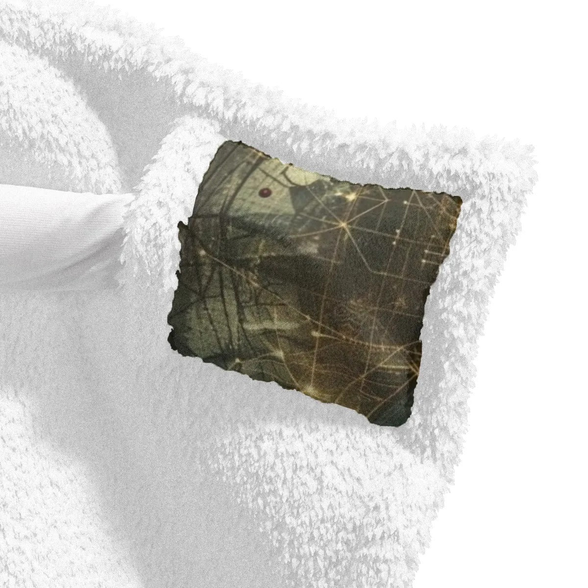 Celestial Alchemy Hoodie Blanket, Oversized Wearable Blanket with Sacred Geometry & Cosmic Energy Design