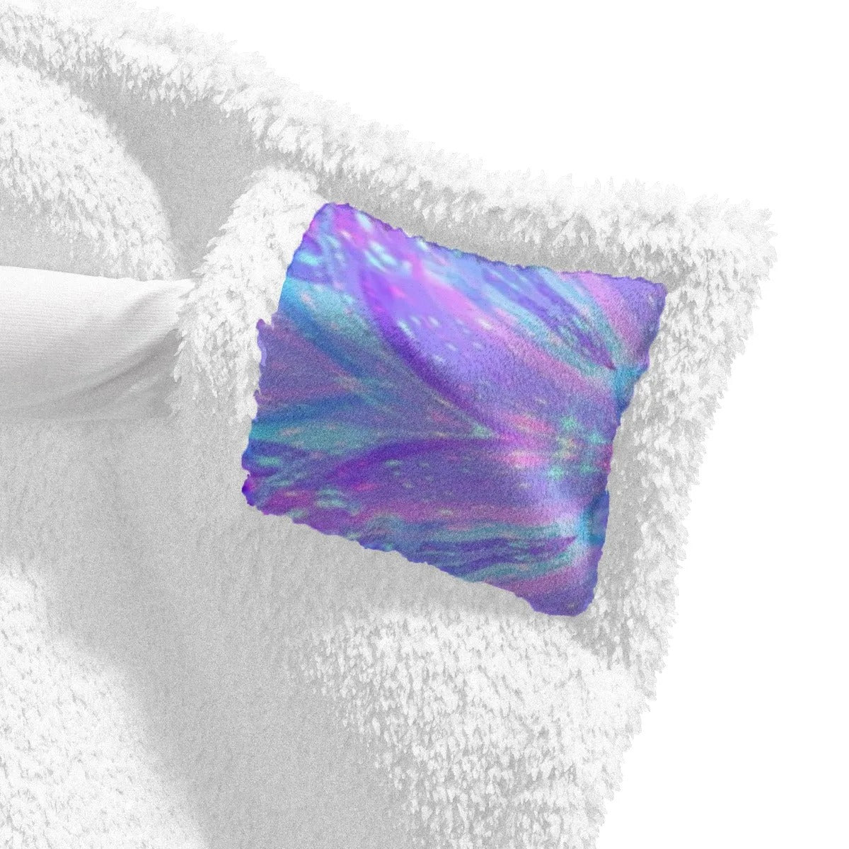 Kaleio Galaxy Wearable Hooded Blanket, Trippy Psychedelic Cozy Wrap, Holographic Space Mandala Cloak, Cosmic Festival Loungewear