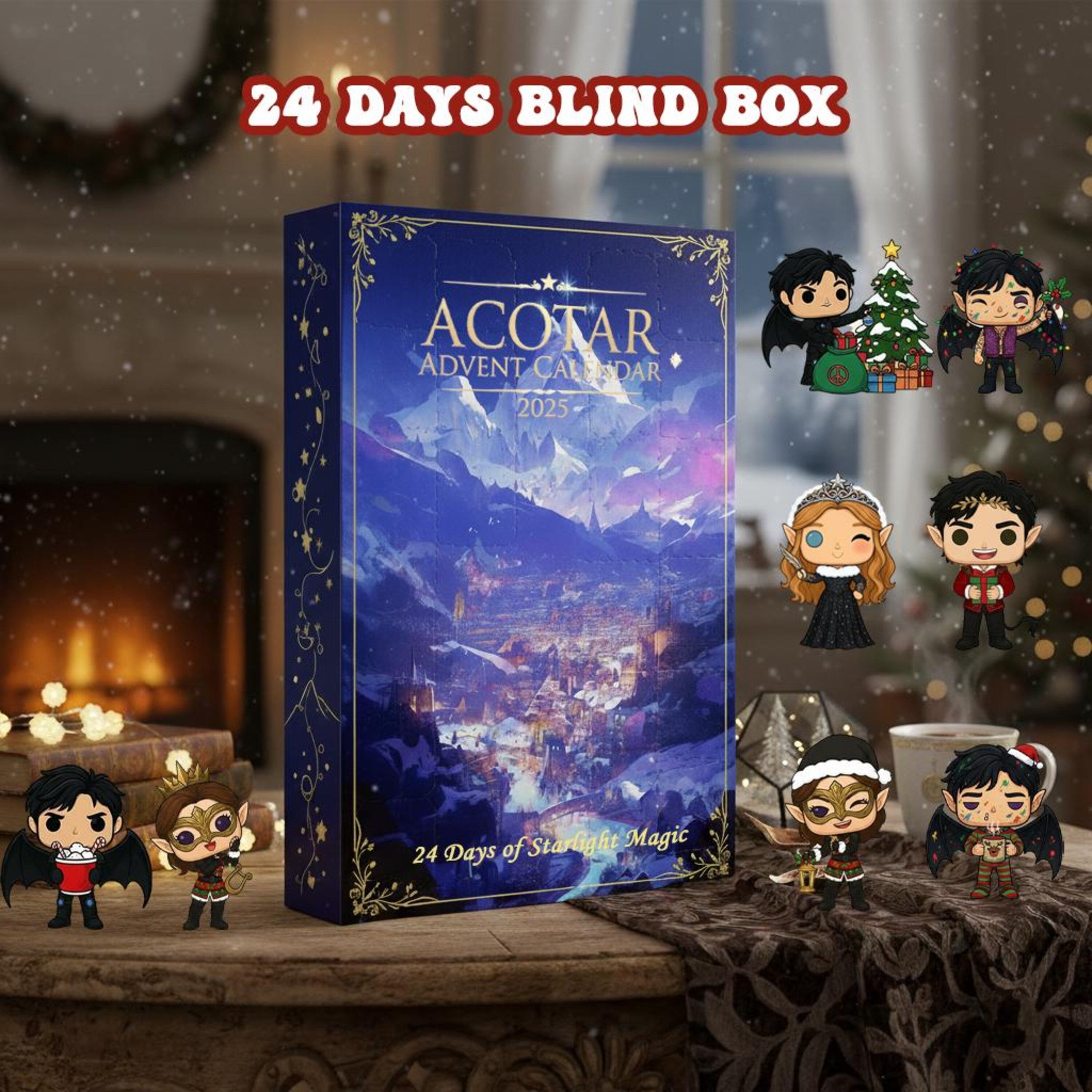 ACOTAR Advent Calendar 2025, 24 Days of Starlight Magic, Fantasy Book Lover Christmas Countdown Gift Set