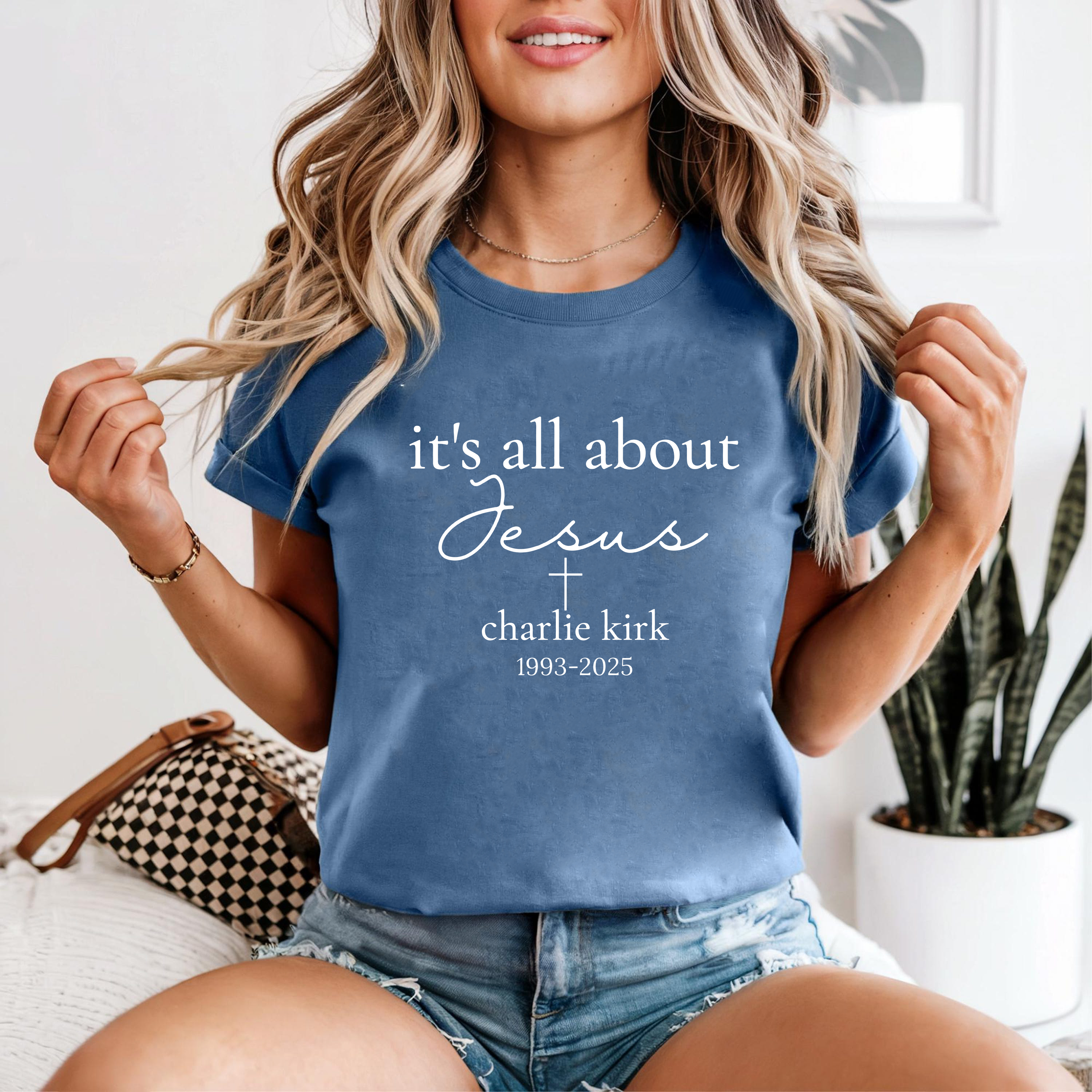 It’s All About Jesus Shirt, Christian Faith Cross Tee, Inspirational Bible Verse T-Shirt, Religious Spiritual Graphic Shirt