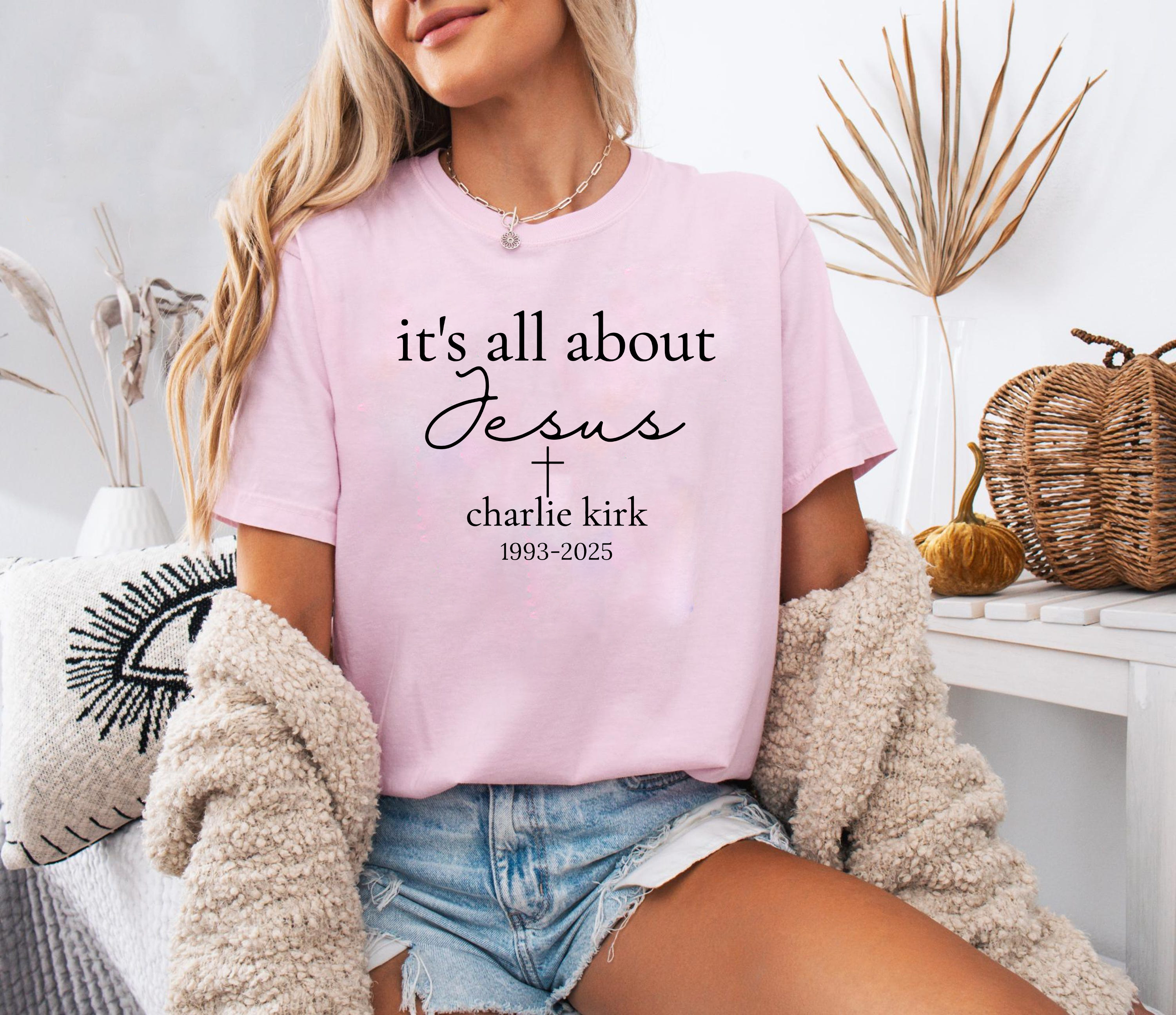 It’s All About Jesus Shirt, Christian Faith Cross Tee, Inspirational Bible Verse T-Shirt, Religious Spiritual Graphic Shirt