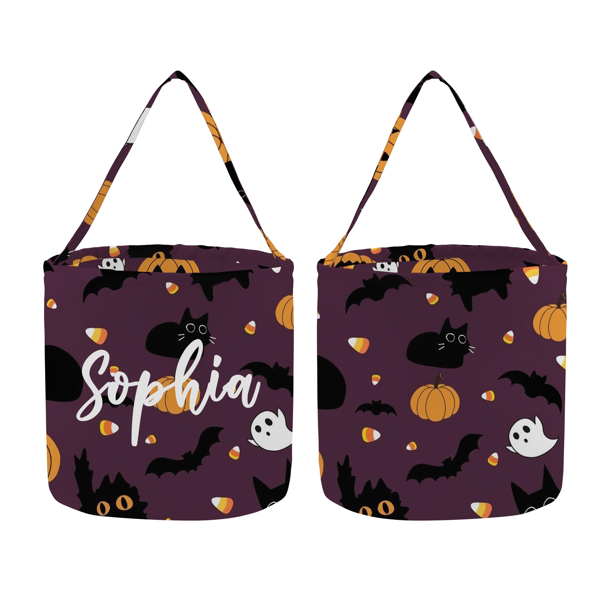 Personalized Halloween Candy Basket, Spooky Treat Tote, Trick or Treat Basket, Halloween Candy Bag, Gift for Kid