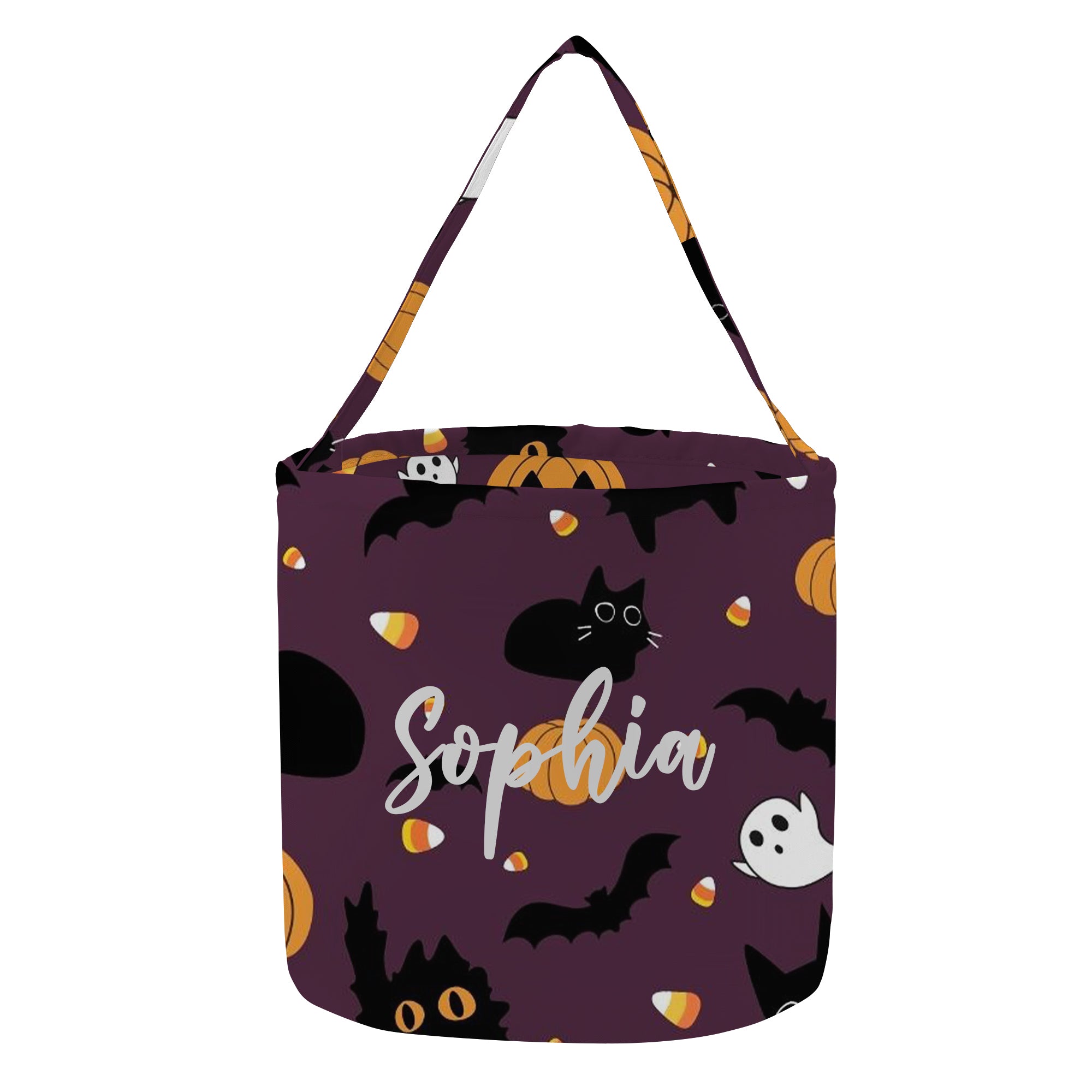 Personalized Halloween Candy Basket, Spooky Treat Tote, Trick or Treat Basket, Halloween Candy Bag, Gift for Kid