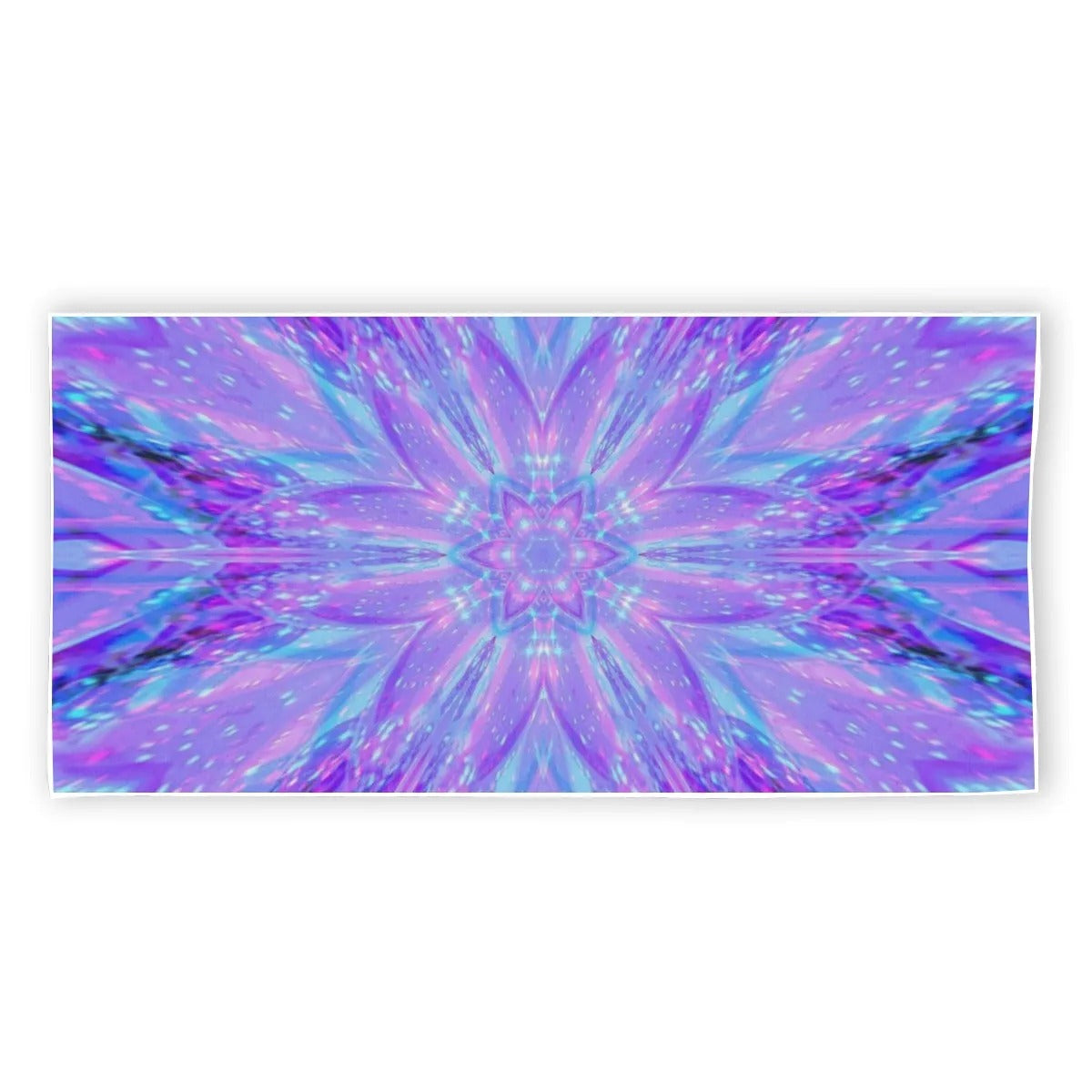 Kaleio Galaxy Beach Towel, Holographic Space Mandala Towel, Trippy Cosmic Kaleidoscope Blanket, Festival Pool Gift for Him or Her