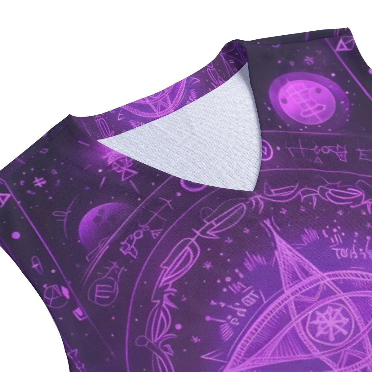 Mystical Fantasy Tank Top, Arcane Magic Symbol Tank Top, Witchcore Celestial Light Tank Top, Vibrant Occult Energy Tank Top, Esoteric Purple Spell Tank Top