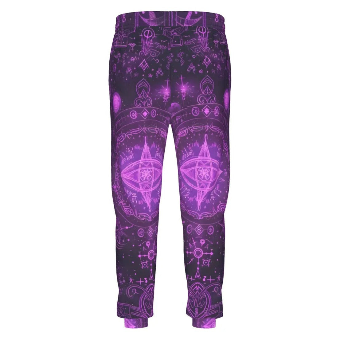 Purple Mystical Fantasy Joggers, Enchanted Sigil Sweatpants, Magic Rune Pants, Neon Fantasy Bottoms, Wizardcore Spiritual Style