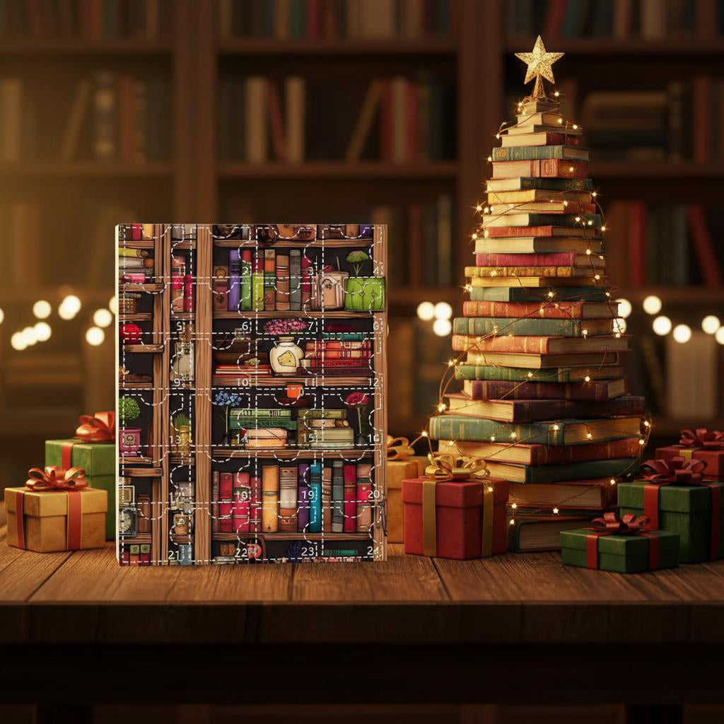 Book Advent Calendar 2025, Christmas Advent Calendars, 24 Days Xmas Calendar Countdown, Xmas Hanging Decorations For Book Lovers