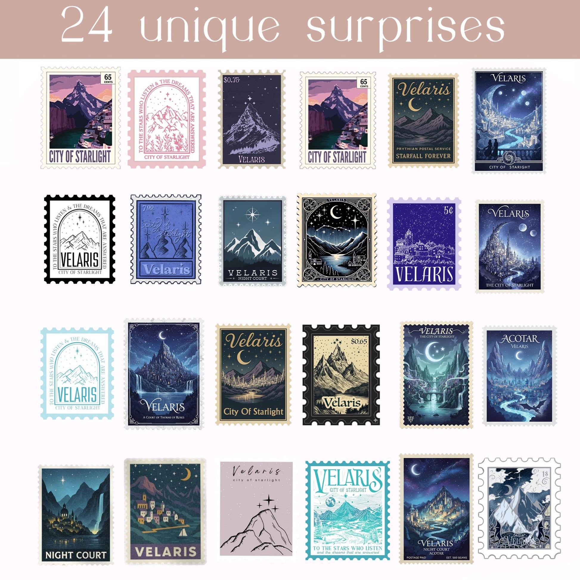Velaris Advent Calendar 2025, City of Starlight Edition, 24 Day Fantasy Book Lover Christmas Countdown Gift