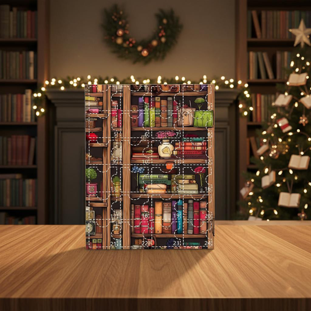 Book Advent Calendar 2025, Christmas Advent Calendars, 24 Days Xmas Calendar Countdown, Xmas Hanging Decorations For Book Lovers