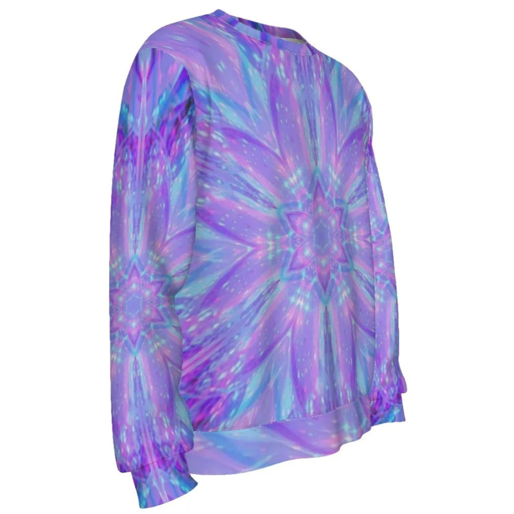 Kaleio Galaxy Sweater, Trippy Psychedelic Pullover, Holographic Space Mandala Knitwear, Cosmic Festival Streetwear for Men & Women
