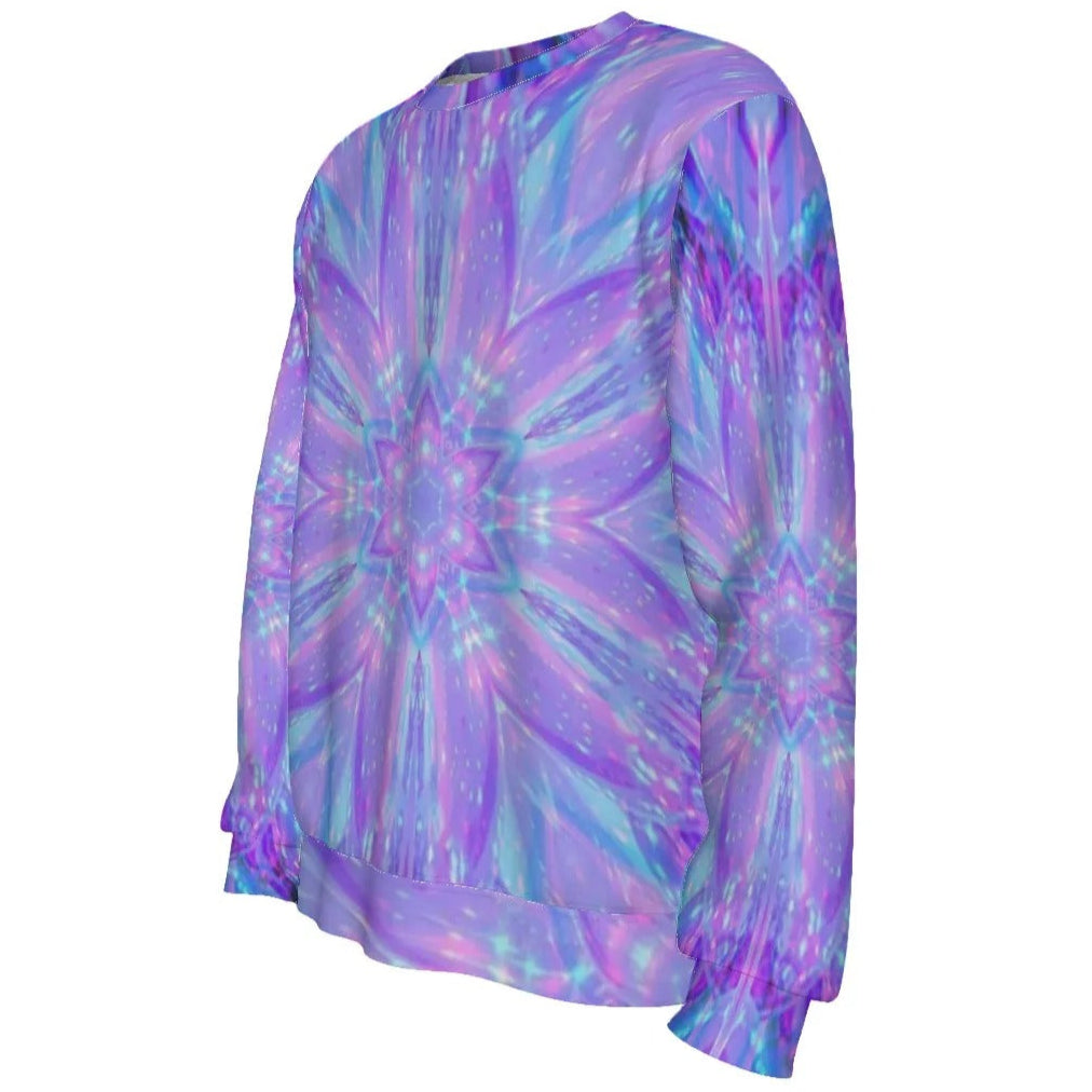 Kaleio Galaxy Sweater, Trippy Psychedelic Pullover, Holographic Space Mandala Knitwear, Cosmic Festival Streetwear for Men & Women