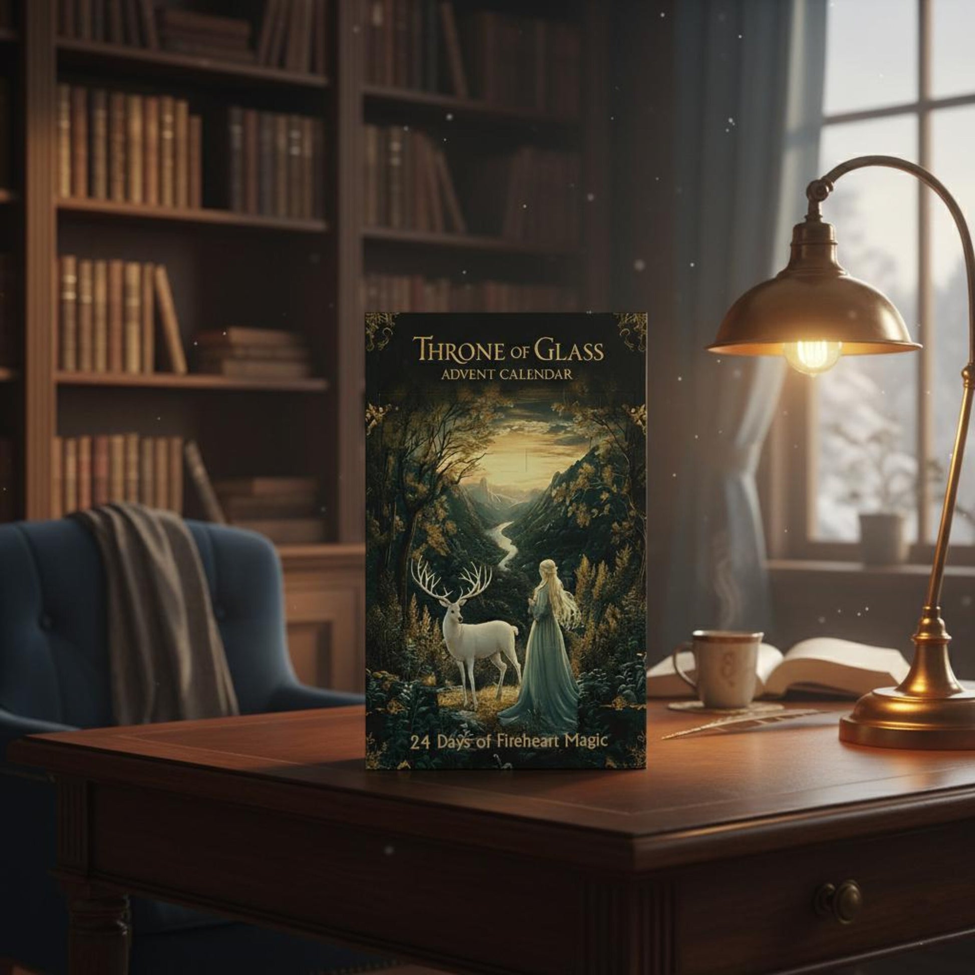Throne of Glass Advent Calendar 2025, 24 Days of Fireheart Magic, Fantasy Book Lover Christmas Countdown Gift Box