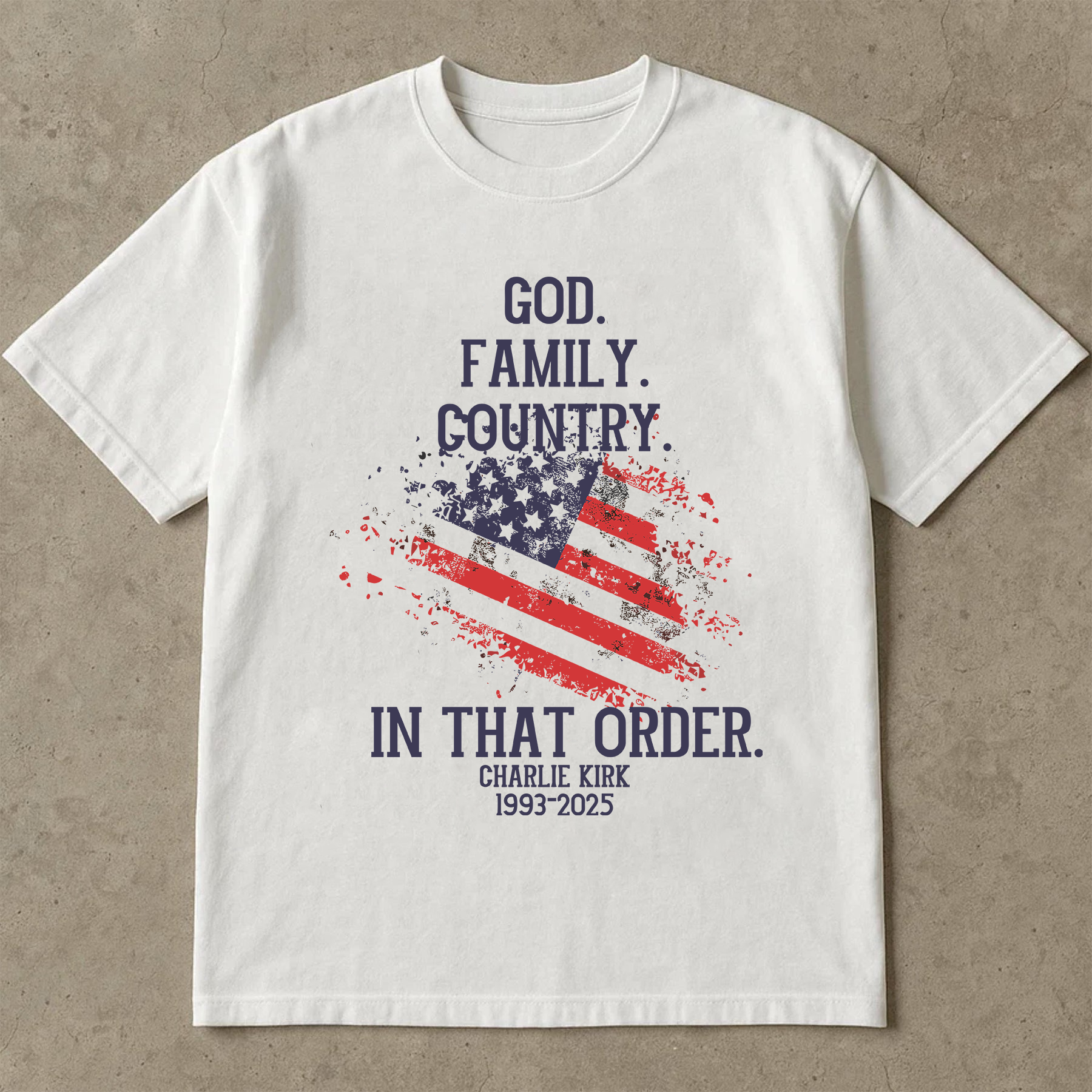 God Family Country Shirt, Patriotic Christian Faith Tee, American Flag Graphic T-Shirt, Inspirational USA Pride Shirt for Men Women